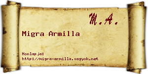 Migra Armilla névjegykártya